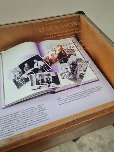 Photo of a display case in the exhibition