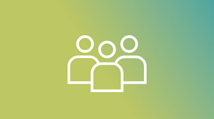 Graphic with three stylised persons
