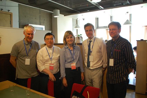 Die Delegation am CAUP.  v.l.n.r.: Prof. Dr. Jens Geelhaar, Zhenyu Li, Dekan des CAUP, Prof. Dr. Jutta Emes, Dr. Christian Kästner, Philippe Schmidt; Foto: Wei Li