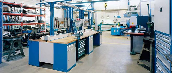 View inside the metal workshop