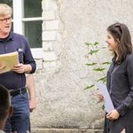 Laudator und Mitglied der Jury Frank Pieter Hesse mit Vera Kellmann (Foto: Clara Sonntag)