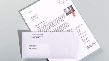 Foto Briefbogen und Umschlag