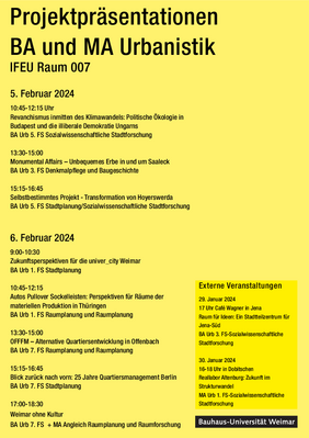 Plakat Projektpräsentation