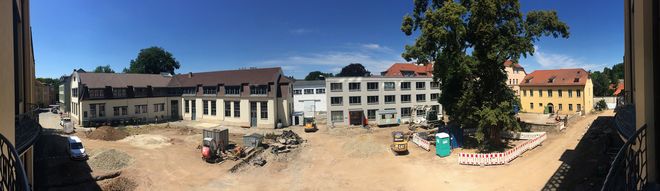 Die Baustelle fotografiert am 29. Juni 2018 von Carolin Klemm.