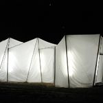 Nachdem der Licht-Klangpavillon bereits in Greiz seine gelungene Ausstellungspremiere gefeiert hat, wird er nun  in Weimar auf dem Gelände des E-Werk aufgestellt. (Bauhaus-Universität Weimar, Foto: Sabine Zierold)
