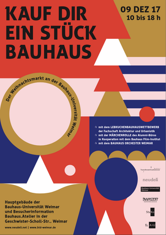 [Translate to English:] Plakat zum Bauhaus-Weihnachtsmarkt
