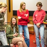 Foto: ARD Kultur/Ina Lebedjew Bettina Kasten, Programmgeschäftsführerin von ARD Kultur, im Austausch mit Studierenden des Bachelorstudiengangs Medienkultur an der Fakultät Medien, Foto: ARD Kultur/Ina Lebedjew