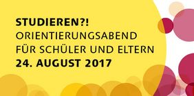 Informationsabend mit Studienberatung und Tipps von Studierenden