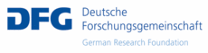 The type-logo shows in blue on white the acronym »DFG« as well as the words »Deutsche Forschungsgemeinschaft / German Research Foundation.«