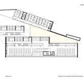 Grundriss der Bibliothek Ebene plus zwei