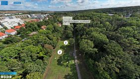 Blick auf das Areal des Regenüberlaufbeckens „Hundesportwiese“ an der Ilm.