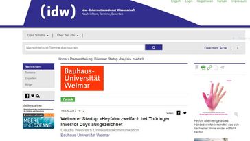 Screenshot der Seite