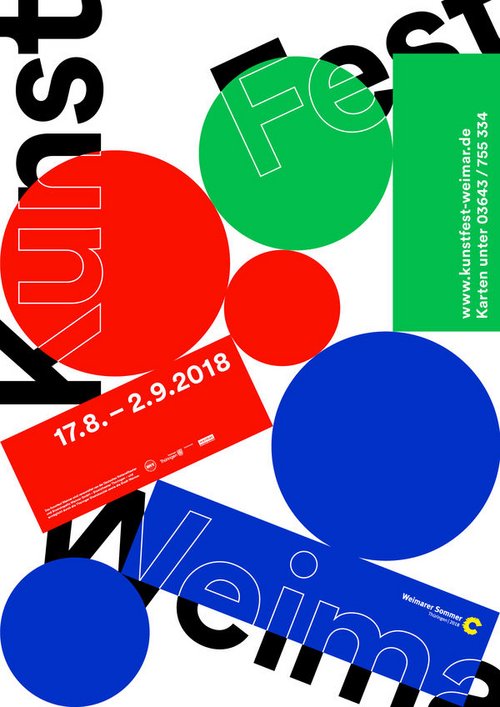 Die bereits 29. Ausgabe des Kunstfest Weimar findet vom 17. August bis 2. September 2018 statt und widmet sich dem 100. Jubiläum des Bauhauses. (Bild: Kunstfest Weimar)