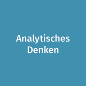Kompetenz Analytisches Denken: Fähigkeit, Probleme zu erkennen, in einzelne Teilaspekte zu untergliedern und selbstständig Lösungswege zu finden.