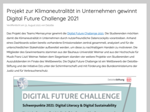 Artikel mit Grafik zum Gewinner-Projekt 
