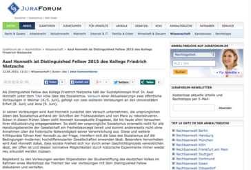 Screenshit der Website