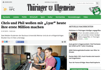 Screenshot der Website