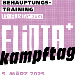 Plakat zum FLINTA*Kampftag
