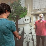 As an active partner of the »Human Brain Project«, the Professorship of Virtual Reality Systems at the Bauhaus-Universität Weimar will enable control of the robots by the brains to first be observed and tested by several people in a virtual environment. (Photo: Professorship of Virtual Reality Systems, Bauhaus-Universität Weimar)