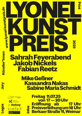 Plakat zum Lyonel Kunstpreis 2025