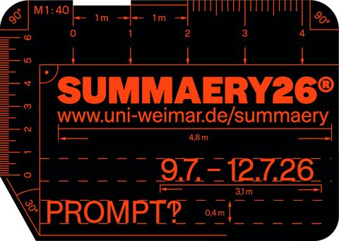 unter dem Motto »prompt‽« | Vom 9. bis 12. Juli 2026 Design: Ames Grund, Hannes Altmann, August Guccione