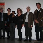 Verleihung des Peter-Schuhmacher-Preises mit Prof. Wolfgang Christ, Anke Domschky, Nathalie Jean-Baptiste, Isabel Wolf, Prof. Thomas Sieverts, Martin Fladt (Bauhaus-Universität Weimar)