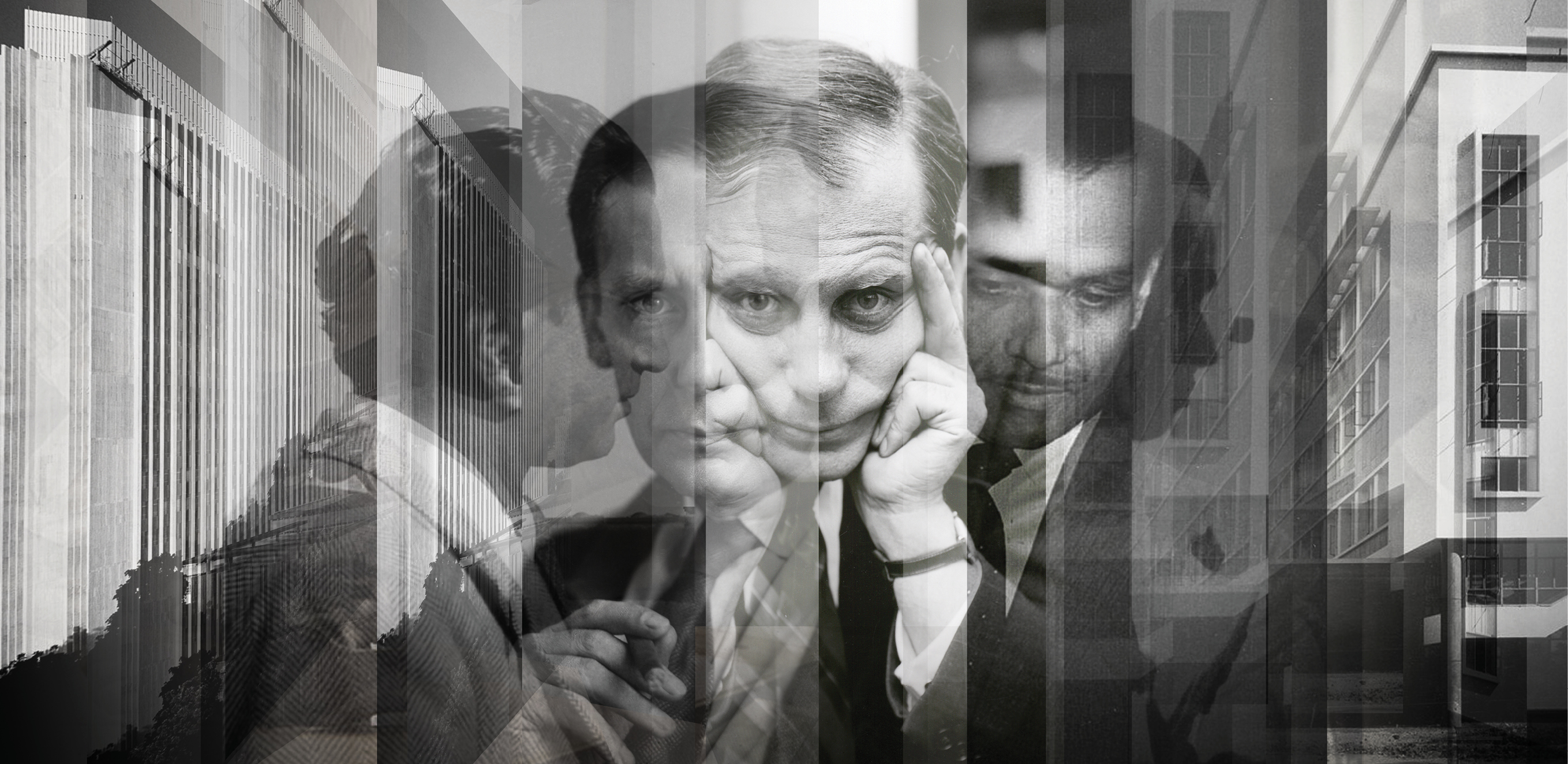 Collage mit Habib Rahman, Walter Gropius und Achyut Purushottam Kanvinde, © Marc Kratzer