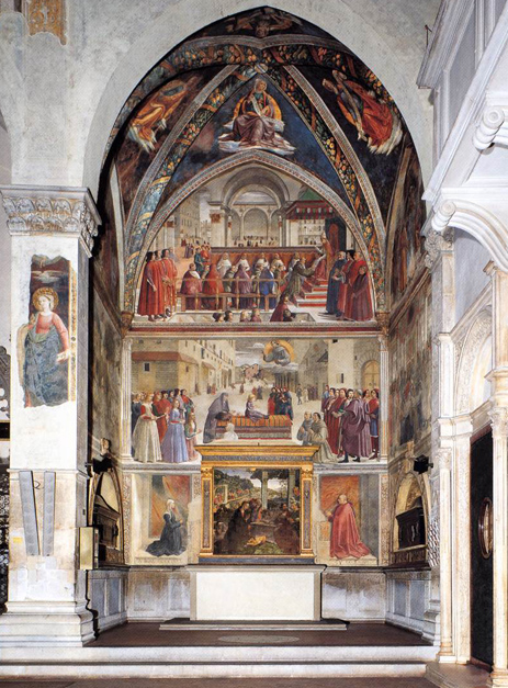 Domenico Ghirlandaio, Sassetti Chapel, 1482 -1485, Wikimedia Commons