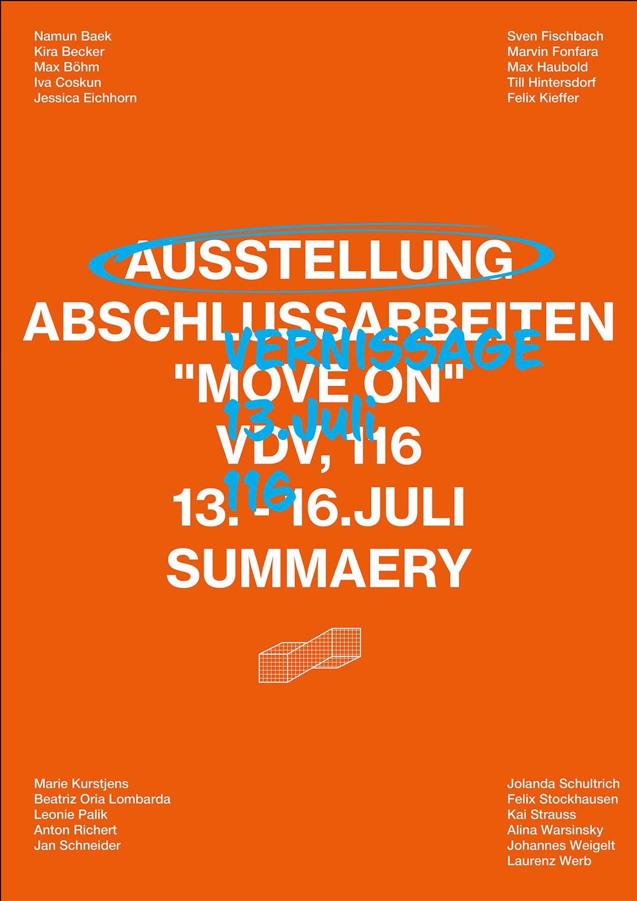 Poster for the graduate exhibition 2023