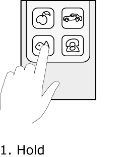 Mit der Hold-and-Move-Geste kann man mit einem Finger den Bildschirm-Hintergrund fixieren und mit dem anderen Finger das Objekt verschieben - damit wird die Eingabe auf Touch-Geräten exakter und effizienter.