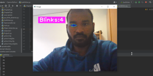 Screenshot of a blink detection program.