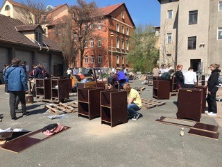Construction workshop weekend at the »Alte Feuerwache« (Photo: Hannah Essigkrug)