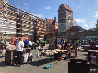 Construction workshop weekend at the »Alte Feuerwache« (Photo: Hannah Essigkrug)
