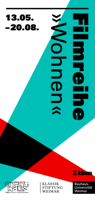 Von 13. Mai bis 20. August 2023 Plakat zur Filmreihe "Wohnen" vom 13. Mai bis 20. August 2023