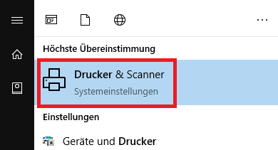 Im Windows Menüpunkt "Drucker & Scanner" nach Geräten suchen.