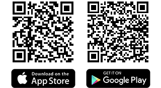 QR-Codes zum Download der BibSearch-App aus gängigen App Stores