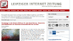 Screenshot der Website