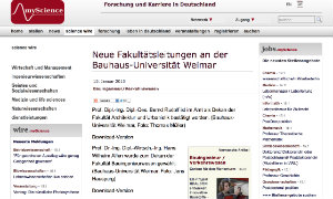 Screenshot der Website