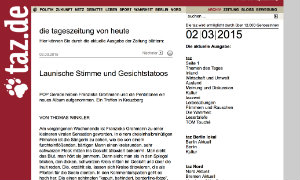 Screenshot der Website