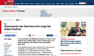 Screenshot der Website