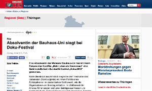 Screenshot der Website