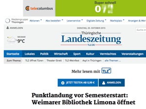 Screenshot der Website