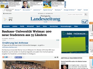 Screenshot der Website