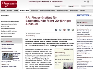 Screenshot der Website