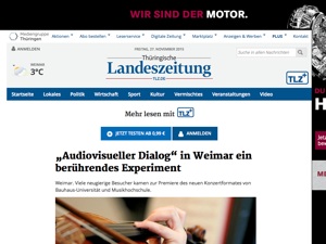 Screenshot der Website