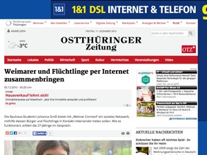 Screenshot der Website