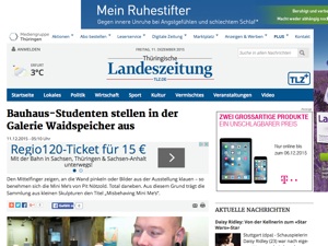 Screenshot der Website