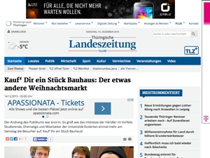 Screenshot der Website