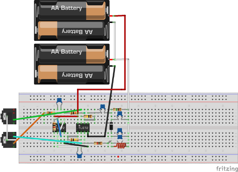 File:Microphone amp tl072 Steckplatine.png