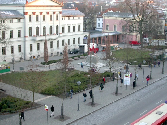 Goetheplatz Weimar von oben